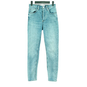 Denim Forum Jeans Womens SZ 26 Yoko High Rise Slim Modern Stretch Clean Girl